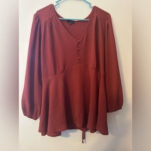 Rust colored Blouse 2X